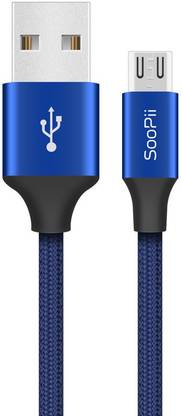 Soopii Micro USB Cable 2 A 1.2 m 120 CM Long Premium Nylon Braided Fast Charging MIcro USB