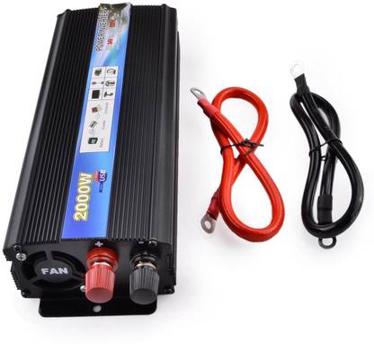 S 2000W Car Power Inverter with auto surge protection and 220 v electricity generator from car battery - BLACK Car Inverter