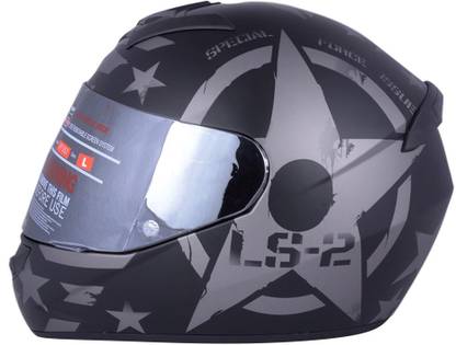LS2 Helmet FF352-L Combat Matt Black Motorbike Helmet