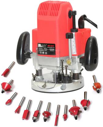 Digital Craft MATRIX RR12 POWERFUL Wood working router machine combo 12mm with bits 12 PCS MULTI SHAPES ROUTER/TRIMMER BIT SET COMBO Rotary Tool (12 mm) 11500-23000 rpm Power Input : 1850 W Rotary Tool