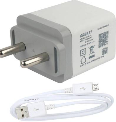 Orbatt 1 A Wall Charger for Mobile with Detachable Cable