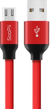 Soopii Micro USB Cable 1 m Woven cloth Micro USB Cable Android Charger - [1 -Pack - 1 Meter ] Super-Durable Woven Cloth Flat Wire Android Charging Cord