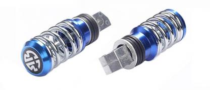 Speedwav Coil Spring Style Scooter Rear Foot Pegs Set Of 2 BLUE-TVS Wego Foot Rest