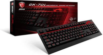 MSI Computer Gk-701 Mechanical Wired USB Standard Gaming Keyboard Compatible with Desktop, Laptop, Mac