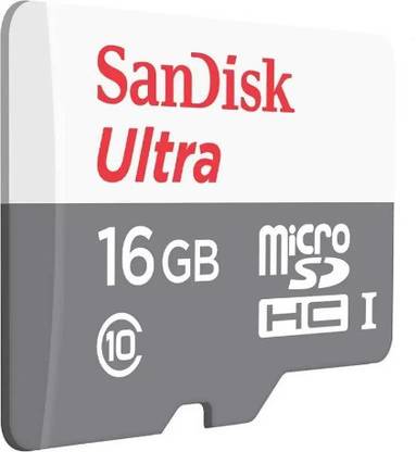 SanDisk SandiskUltra1610 Memory Card 16 GB MicroSD Card Class 10 48 MB/s  Memory Card Compatible with Tablet, Mobile