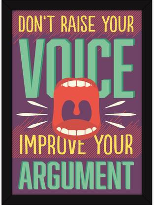 Office Posters - Inspirational Quotes With Frames For Walls And Desk Decor - Improve Arguments Paper Print