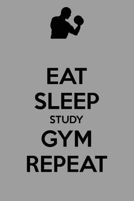 EAT SLEEP STUDY POSTER Paper Print