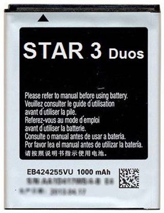 Trasco Mobile Battery For  SAMSUNG STAR 3 DUOS S5222 / Chat 335 S3353 / Corby 2 S3850 / REX8