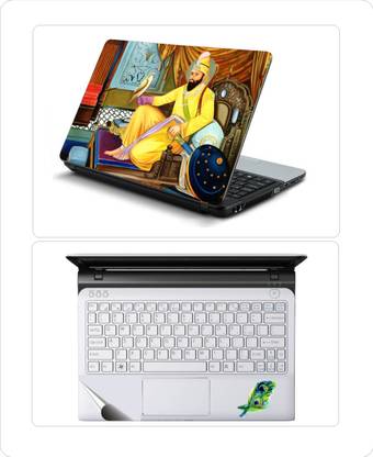 Namo Art Guru Gobind Singh Vinyl Reusable Laptop Skin Compatible for 15.6 inch