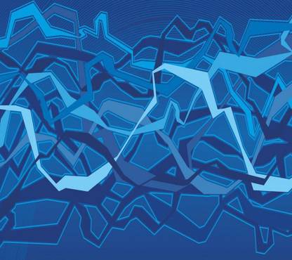 Mugs4You Zig Zag Blue Texture Cartoon 3D Gaming Mousepad for Computer, PC, Laptop Non Slip Base Mousepad