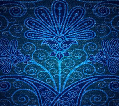 Mugs4You Rangoli Flower Blue Texture 3D Gaming Mousepad for Computer, PC, Laptop Non Slip Base Mousepad