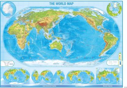 72 inch X 40 inch! Huge World Wall Map