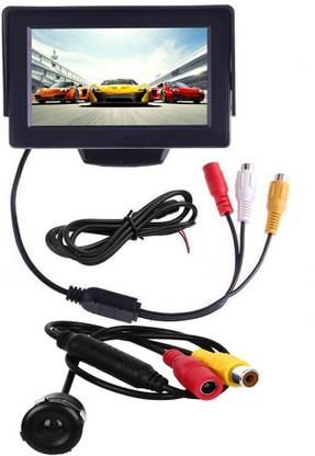 AutoParx 4.3 Inch TFT LCD Monitor With Car Reverse Camera Black LCD