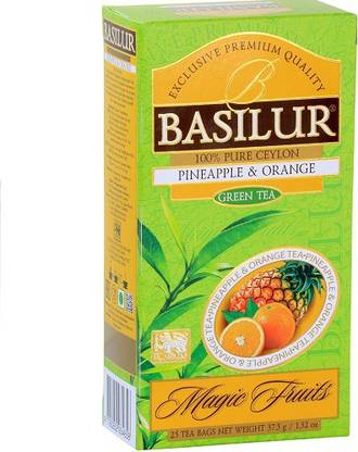 Basilur Tea Basilur-25teabag-Pineapple&Orange Pineapple, Orange Green Tea Bags Box