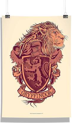 Harry Potter - Gryffindor logo w.lion Wall Poster Photographic Paper