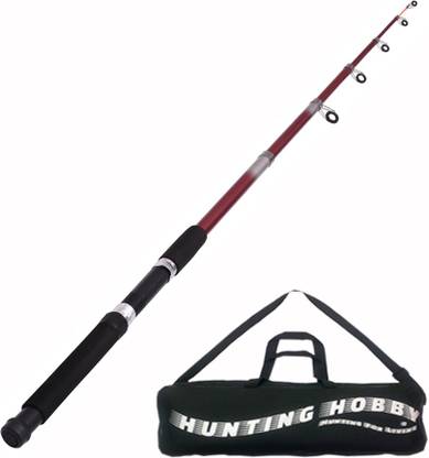 Hunting Hobby Fishing 8 Feet Telescopic Rod Red Fishing Rod