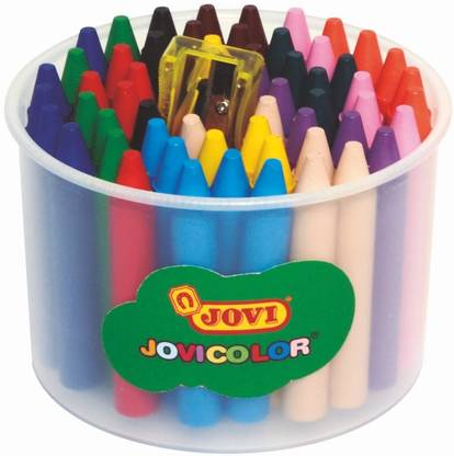 Jovi Jovicolor - Jar Of 60 Wax Crayons + Sharpener