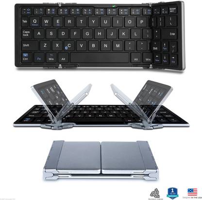 Zaap Trifold PRO Bluetooth Keyboard Magnetic Handheld Tablet Keyboard Compatible with Desktop, Laptop, Mac