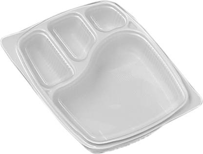 SARO 4 compartment tray with lid Sectioned Plate
