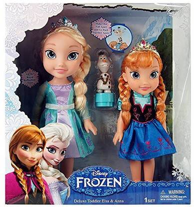 Jakks Pacific Disney Frozen Deluxe Toddler Elsa And Anna Dolls
