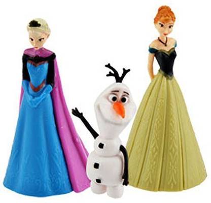 DISNEY Frozen Mini Figurine Set Of 3 Elsa Ana & Olaf