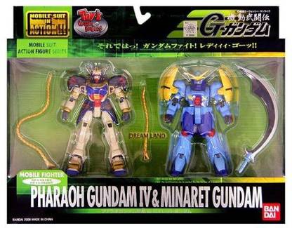 Bandai Ms In Action Pharaoh Gundam Iv & Minaret Gundam