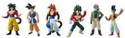 Bandai Dragon Ball Z 4.5 Real Works Figures Set Of 6 Dragonball Gt Characters. Includes Goku Super Saiyan 4 Goku Trunks Supe