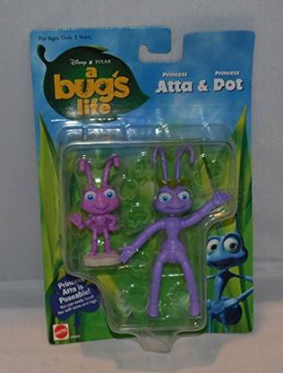 MATTEL Disney Pixar A Bug S Life Poseable Princess Atta & Princess Dot Action Figures