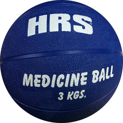 HRS Rubber Medicine Ball without Handle, 3KG - Blue Medicine Ball
