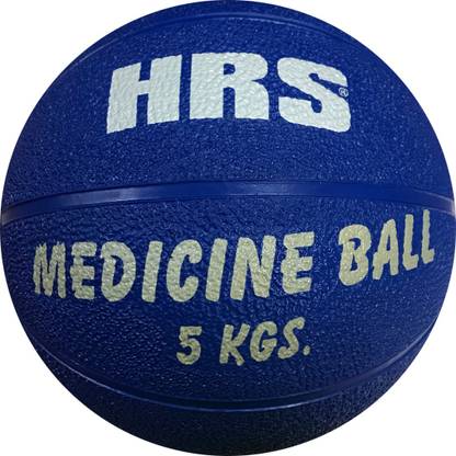 HRS Rubber Medicine Ball without Handle, 5KG - Blue Medicine Ball