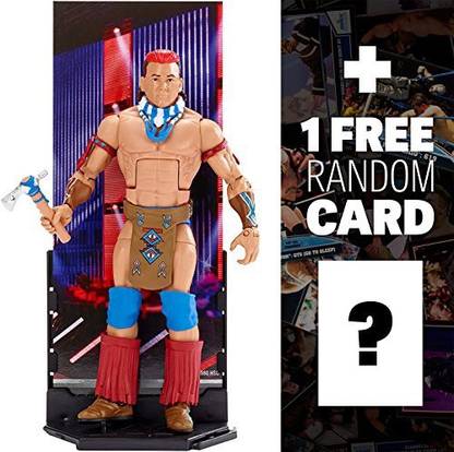 MATTEL Tatanka Wwe X Elite Collection Action Figure + 1 Free Official Wwe Trading Card Bundle #47A Dxj10