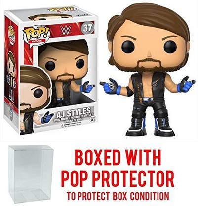 Pop Protector Funko Pop Wwe Aj Styles Vinyl Figure Bundled With Pop Box Protector Case