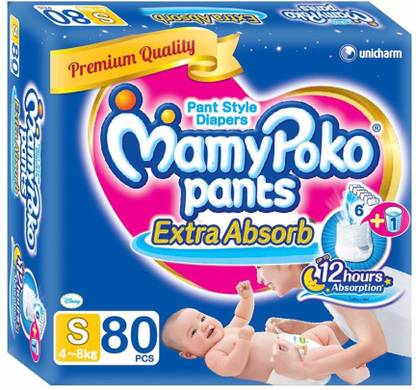 MamyPoko MamyPoko Pants Small - 80 Pcs(4 - 8kgs) - S