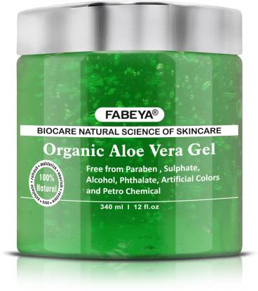 FABEYA Biocare Natural Organic Aloevera Gel- 340ML -No Paraben