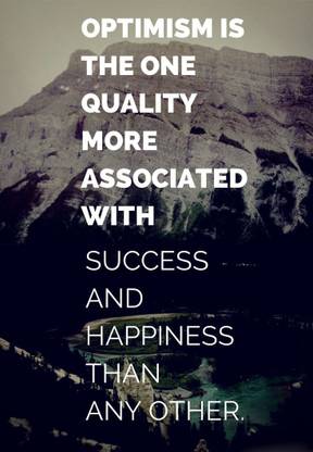 Optimism Quote Poster Photographic Paper