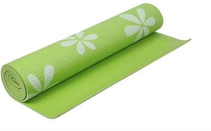 SHRIH Form Material Flower Printed Green 6 mm Yoga Mat