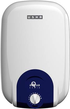 USHA 6 L Storage Water Geyser (AquaGenie 5-Star Rated 6-Litre Storage Water Heater (Cyan), Multicolor)