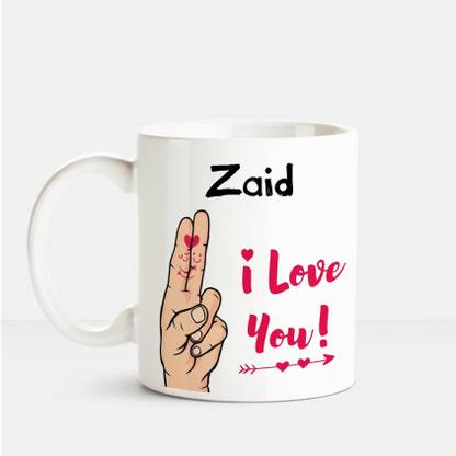 HUPPME I Love you Zaid printed personalized coffee mug Ceramic Coffee Mug
