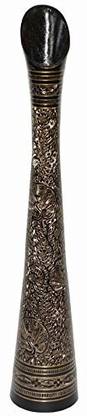 स्कायवॉक HAND CRAFTED METAL BRASS FLOWER VASE WITH BIDRI NAKKASHI WORK, COLLECTIBLE ART,PERFECT FOR HOME DECORATION AND GIFTING पीतल वास