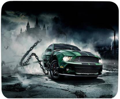 GMX Best Mouse Pads for Laptop Mustang print for Gaming & work - Cheap mouse pads - S.No : 0177 Non Slip Base Mousepad