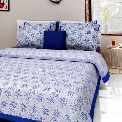 Saba Dream Collection Cotton Double Flat 200 TC Printed Bedsheet