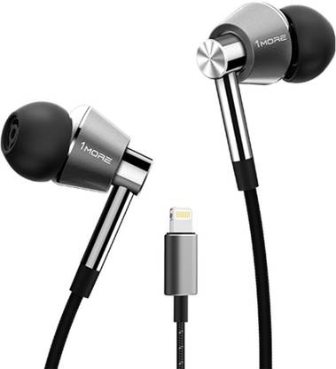 1More Triple Driver Lightning In-Ear Headphones (Earphones) In-built DAC( All iPhone, iPad, iPod) with Microphone and Control Remote Wired