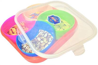 JVS Plastic DRY FRUIT/ SNACKS/ NAMKEEN/ BISCUITS (CONTAINER) - STORAGE CONATINER FOR MULTI USE Storage Basket