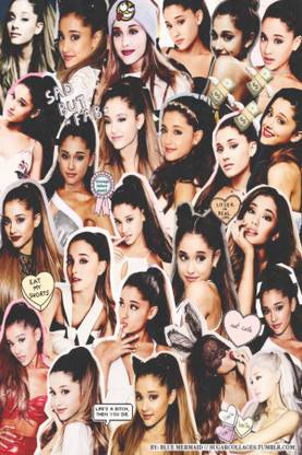 Ariana Grande Tumblr Collage Poster (Size 12 Inch x 18 Inch) (Pack of 1) Paper Print