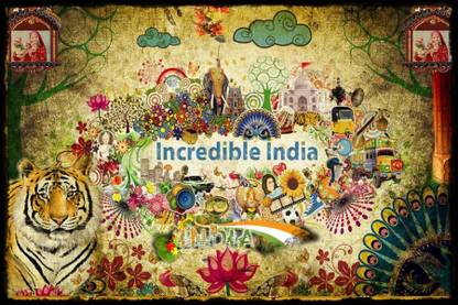 Incredible India Poster (Size 12 Inch x 18 Inch) (Pack of 1) Paper Print