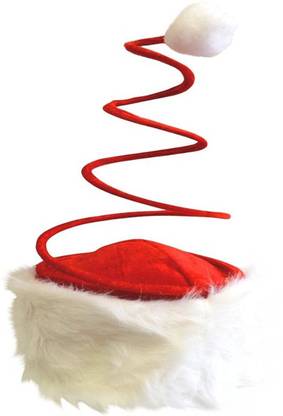 JAMBOREE New Spring Red Christmas Party Cap Santa Claus Hat Red and White for Santa Claus Costume (Cloth material, spring)
