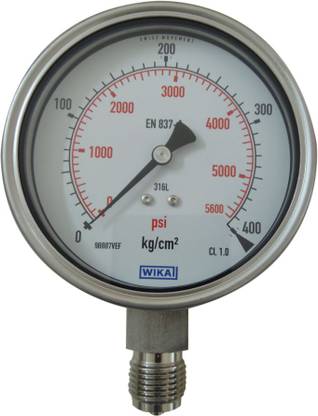 Wika 230.20.100 Range 0 to 400 Kg/cm² with psi Pressure Gauge Hydrometer
