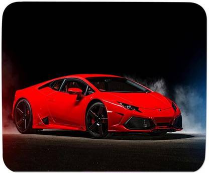 GMX Mouse Pads for Computer, Laptop Red Lamborghini print for pc, gaming & work - Cheap mouse pads - S.No : 0460 Mousepad