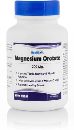 HealthVit Magnesium Orotate 200 Mg 60 Tablets