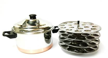 MAHAVIR COPPER BOTTOM IDLY COOKER Standard Idli Maker